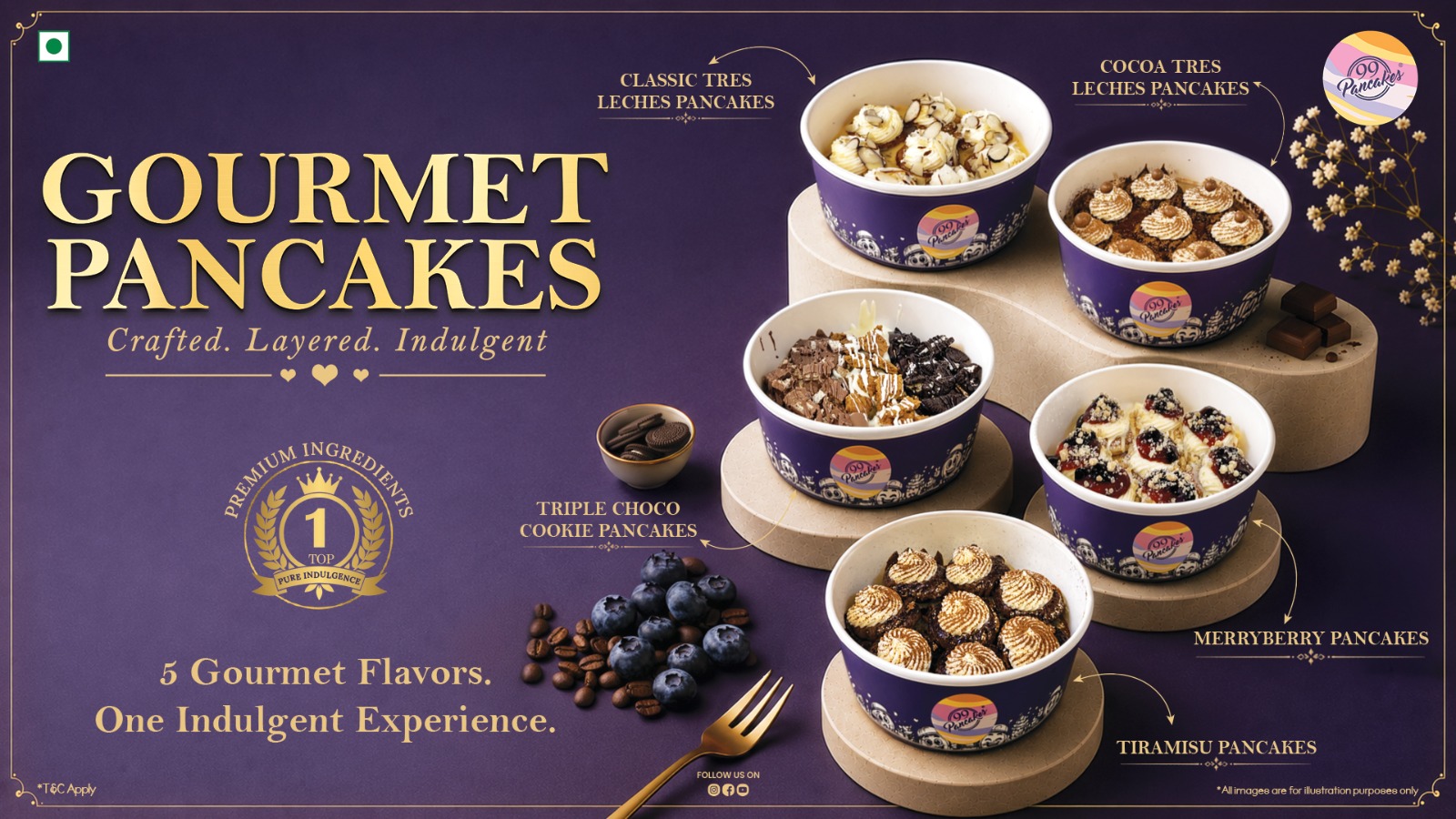 99 Pancakes in Powai - Mini Pancakes, Waffles, Cakes, Pastries & more