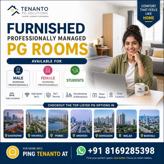 PG In Goregaon East Malad - Tenanto